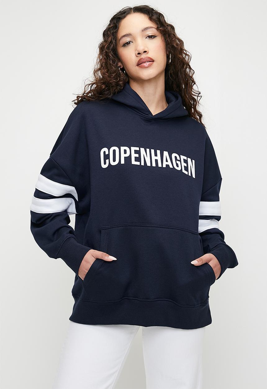 Superbalist - Copenhagen printed hoodie - navy 