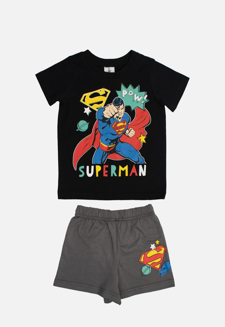 Character Group - Superman short sleeve pj set - black