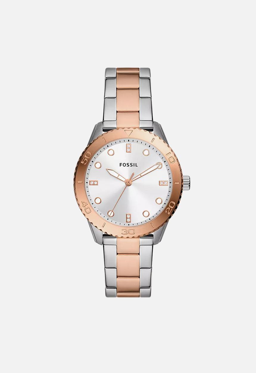 Fossil - Dayle watch  - silver & rose gold
