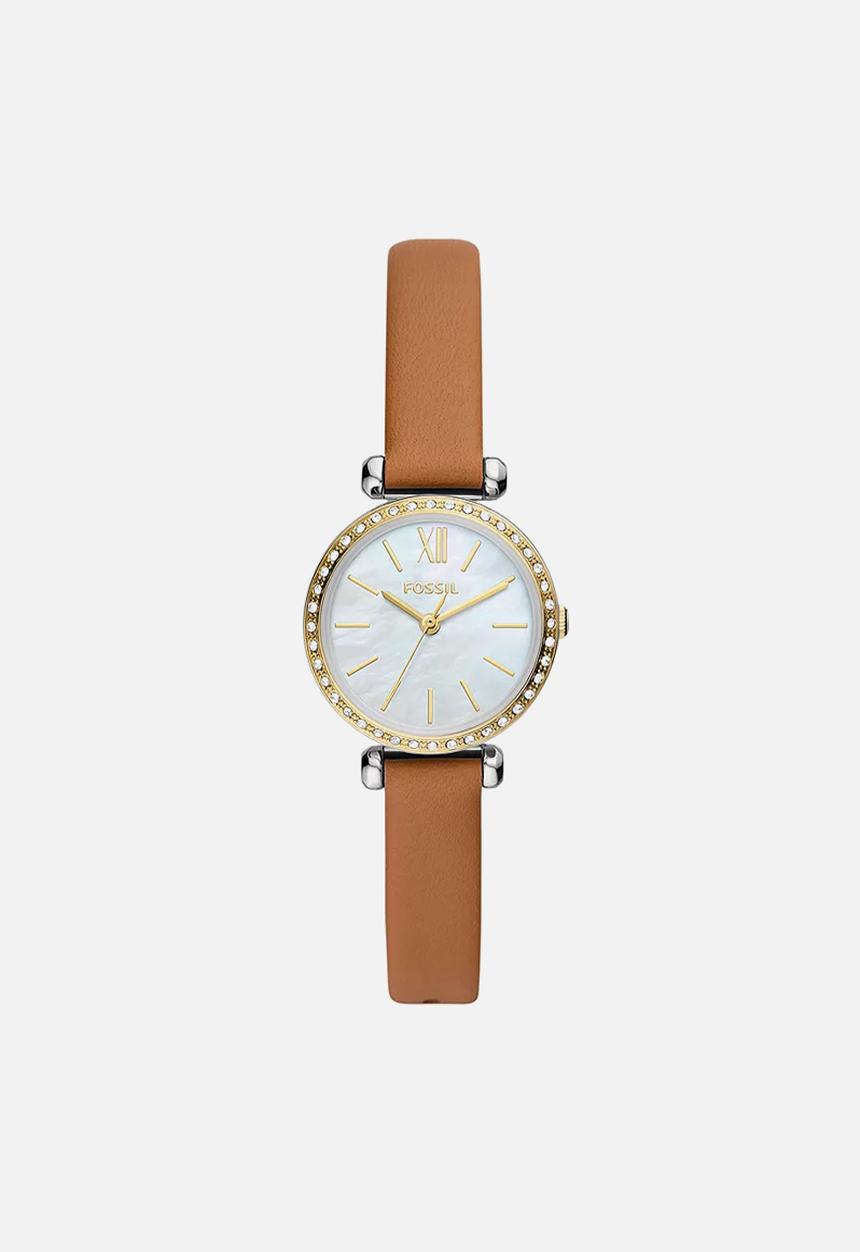 Fossil - Tillie mini watch  - gold & brown