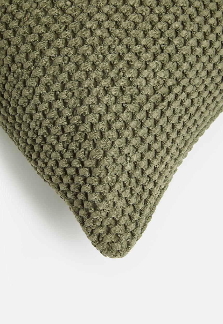Sixth Floor - Waffles cushion cover - green