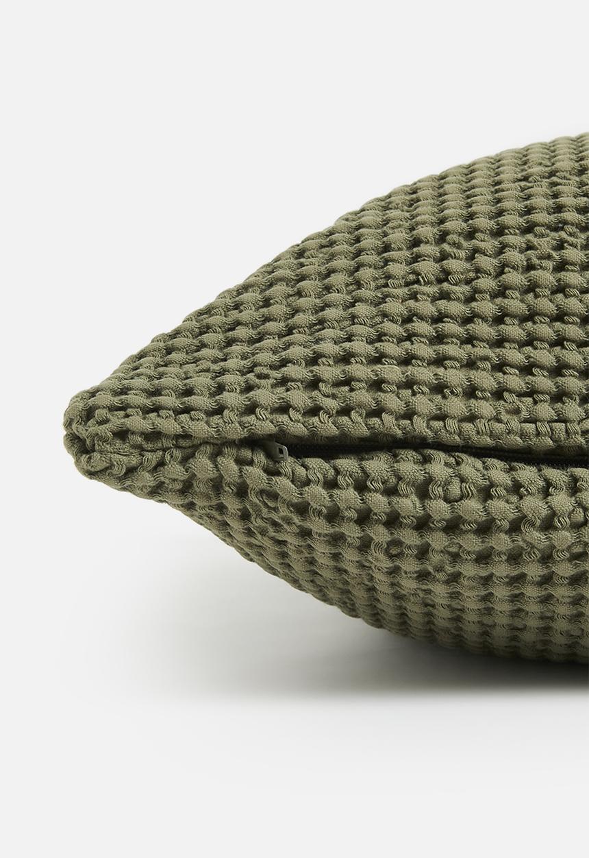Sixth Floor - Waffles cushion cover - green