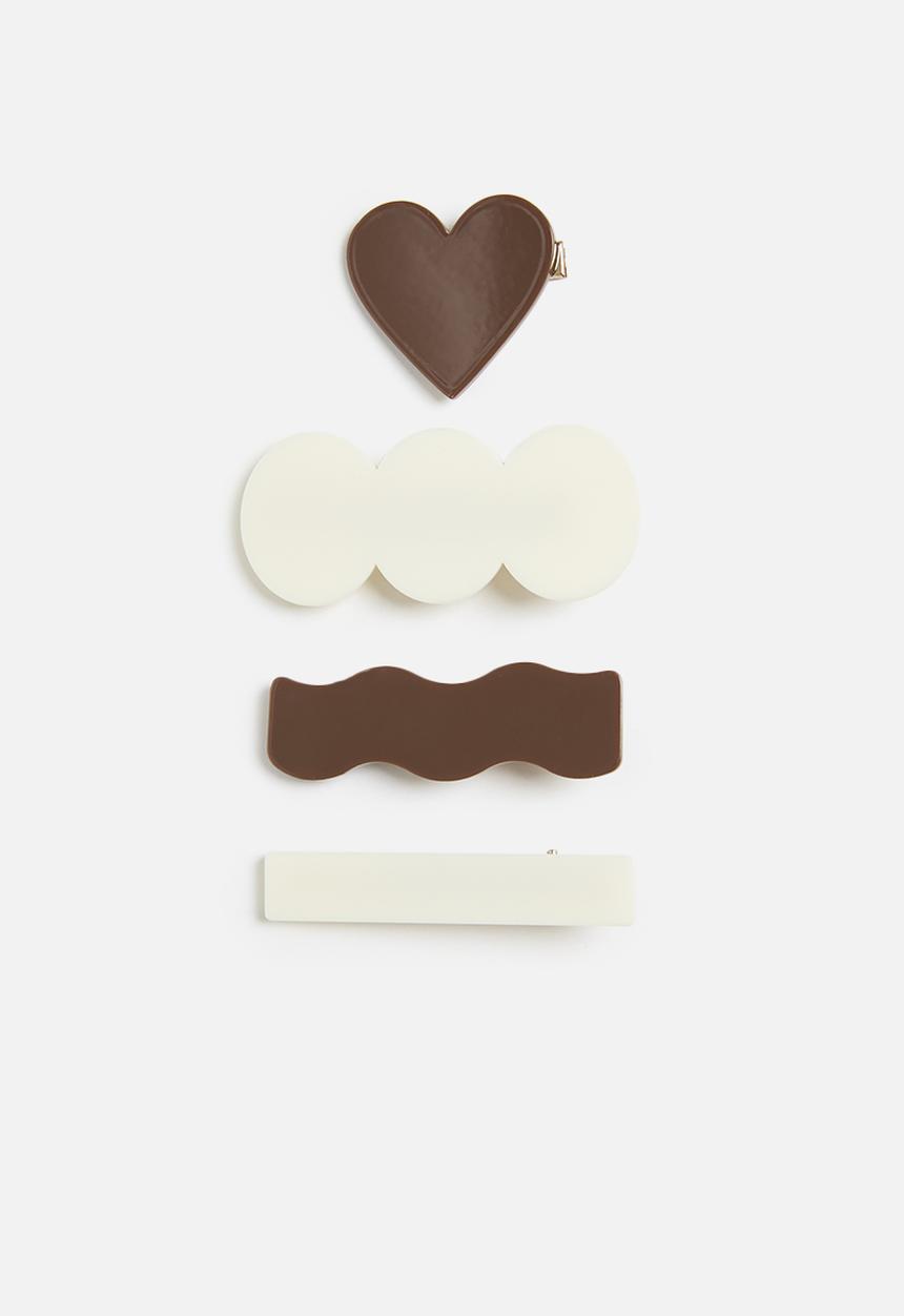 Me&B - Heart Hair Clip - multi