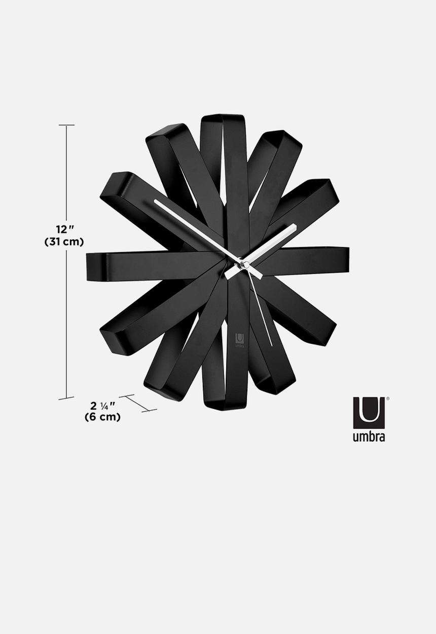 Umbra - Ribbon wall clock - black