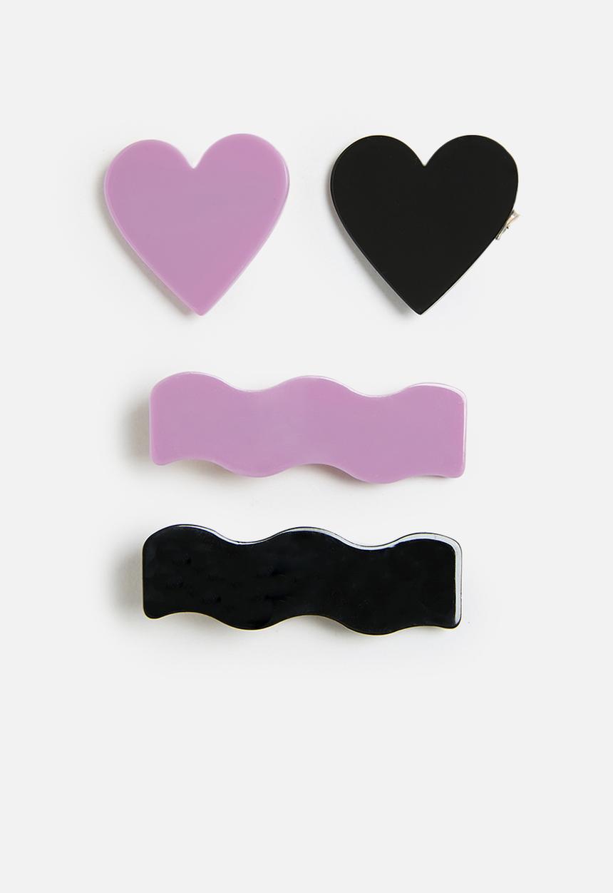 Me&B - Double Heart Clip - multi