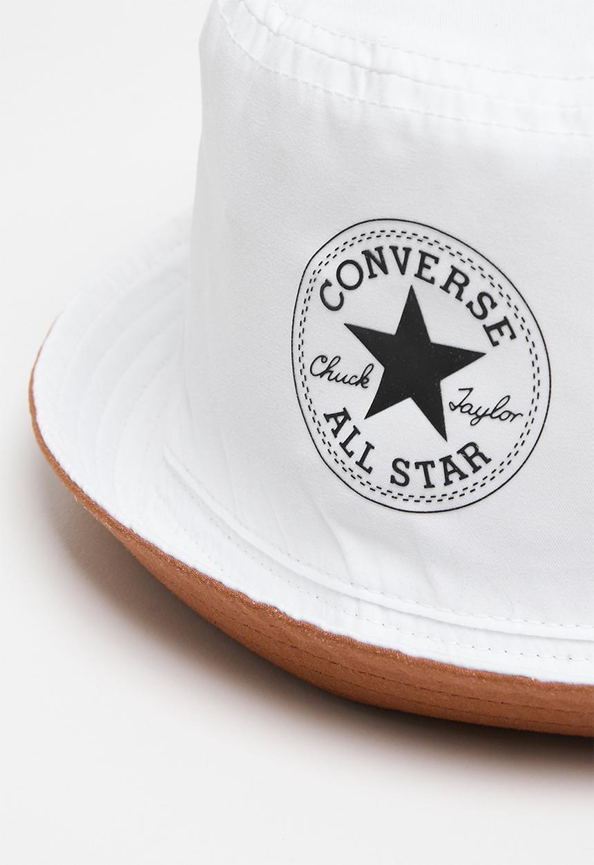 Converse - Patch logo reversible bucket hat - tawny owl & white