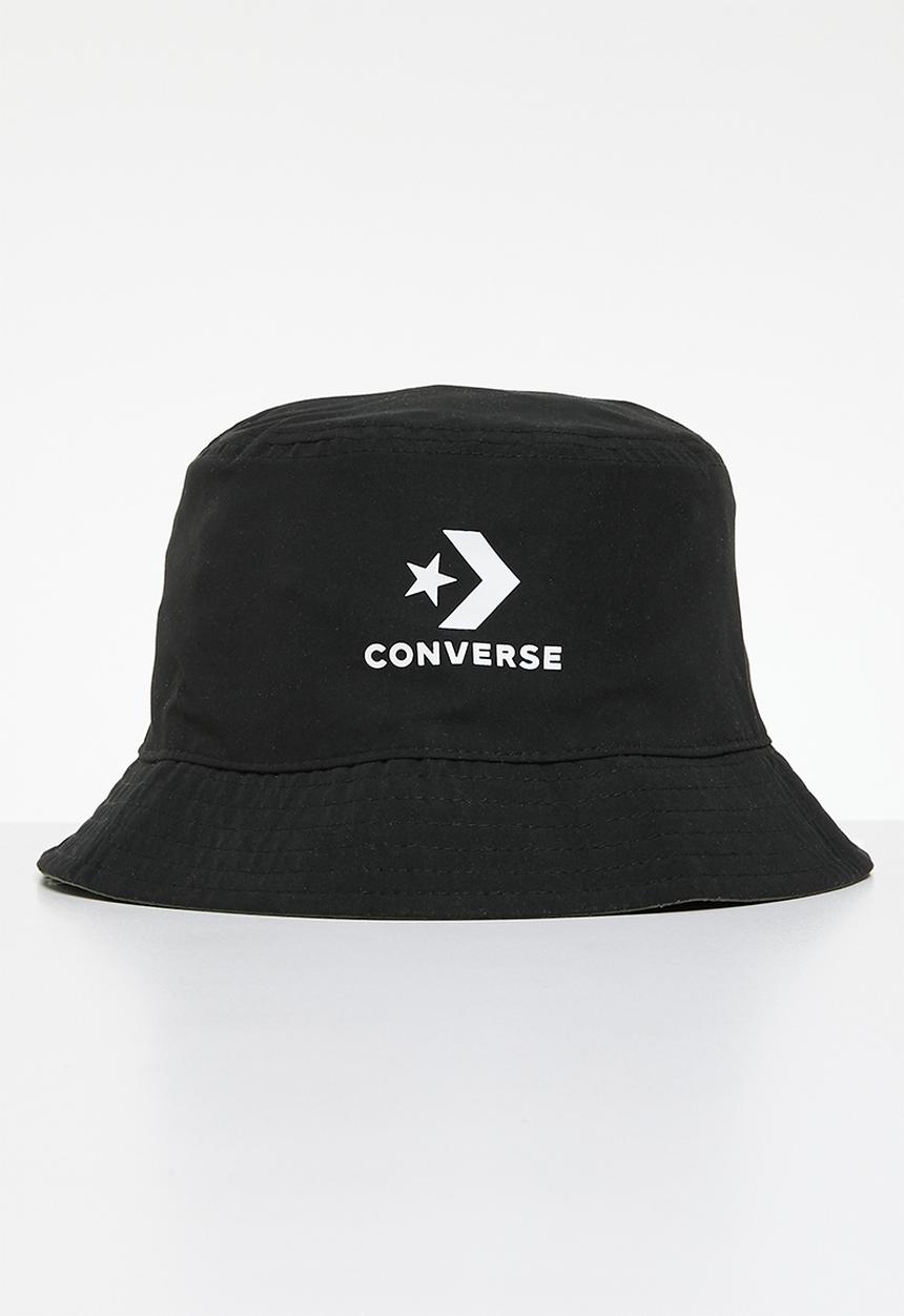Converse - Star chevron logo reversible bucket hat - green & black