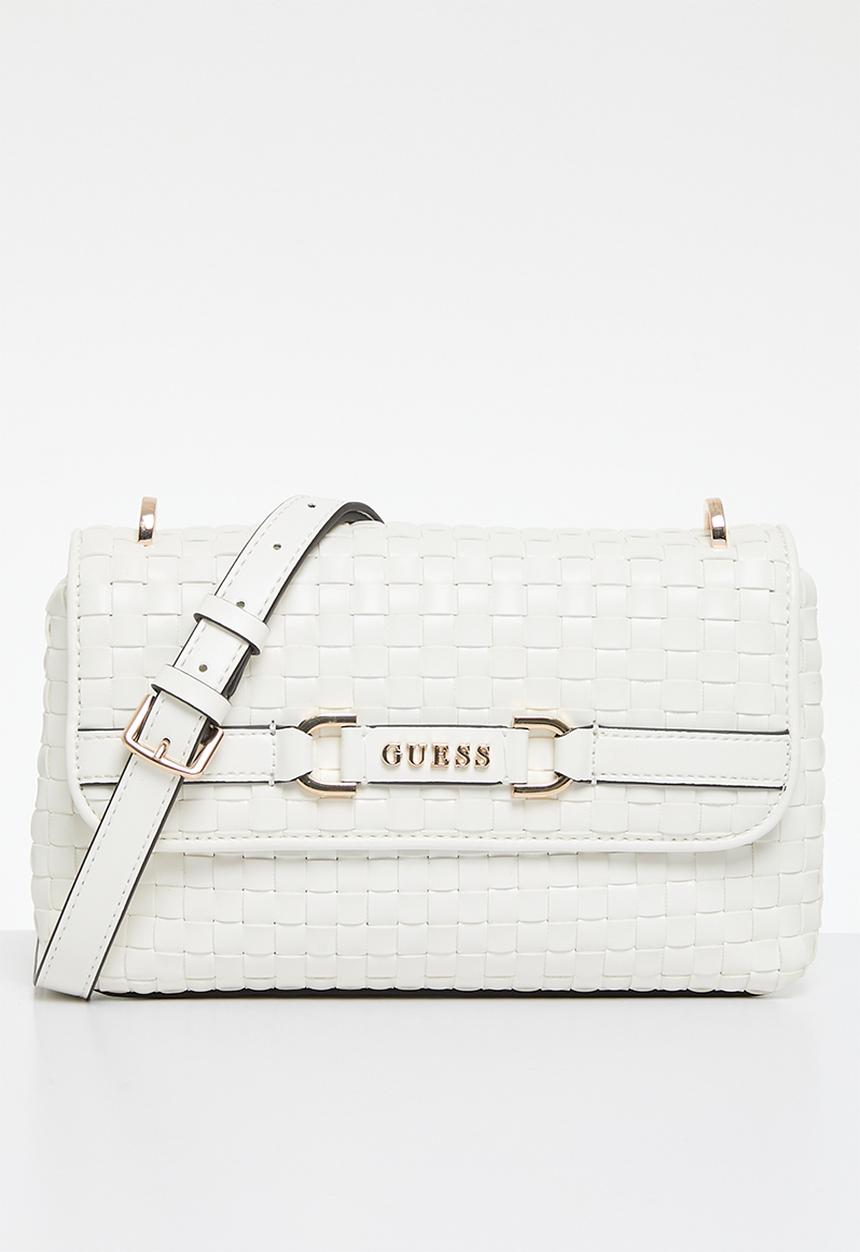 GUESS - Majka crossbody flap - white