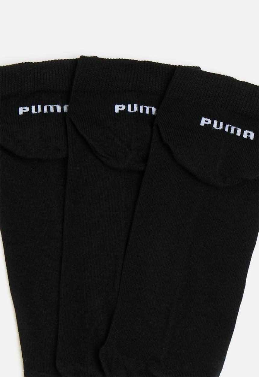 PUMA - Mens 3 Pack No.2 Logo Mid Calf Socks - Black