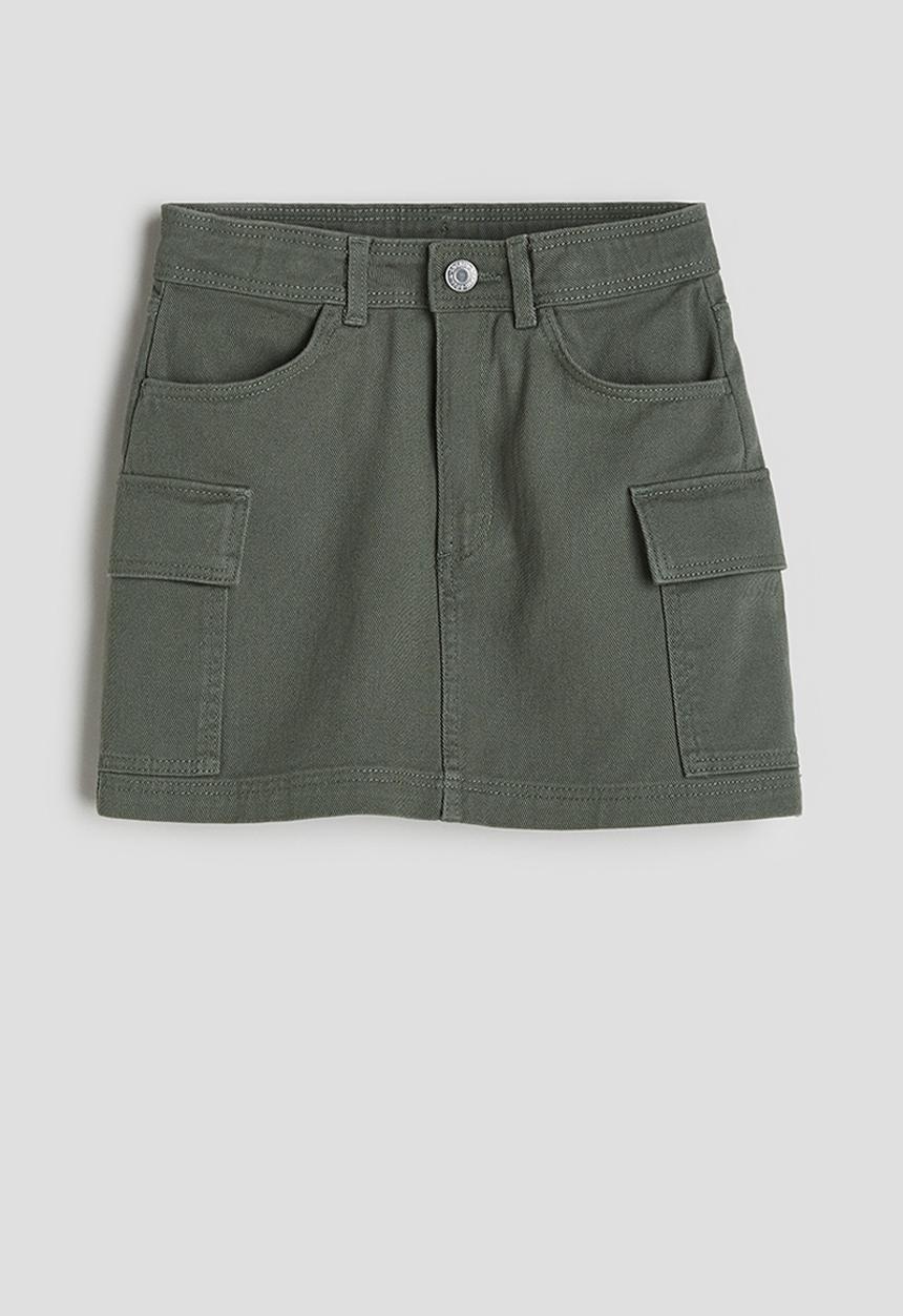 H&M - Cargo skirt - khaki green