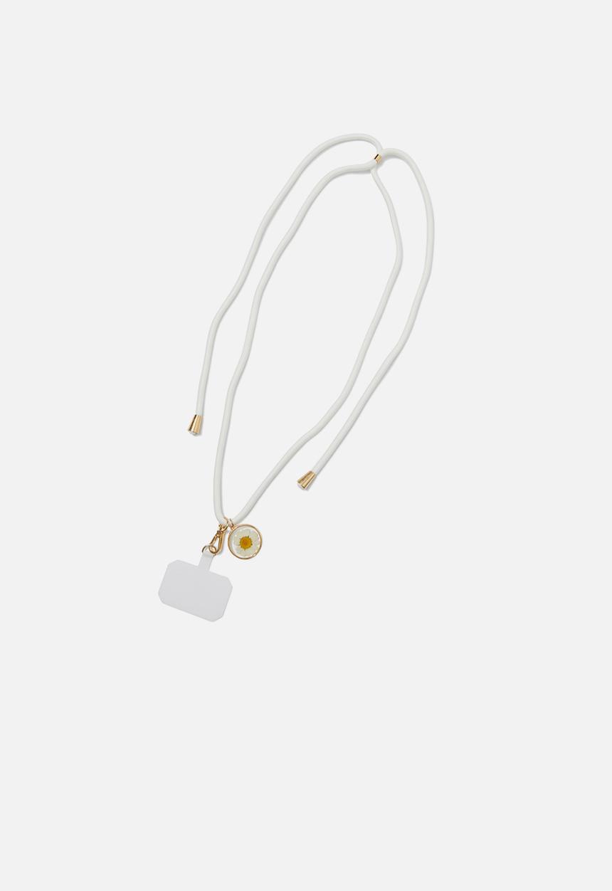 Typo - Cross Body Lanyard  With Card - Trapped Daisy/Ecru