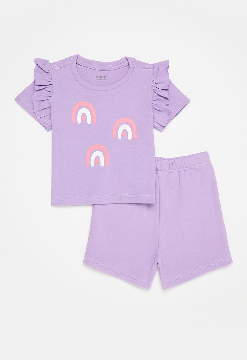 Pop Candy - Tee & short set - lilac