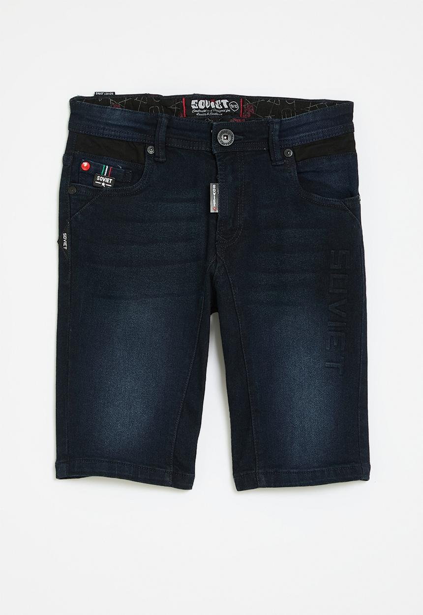 SOVIET - Boys denim short - indigo