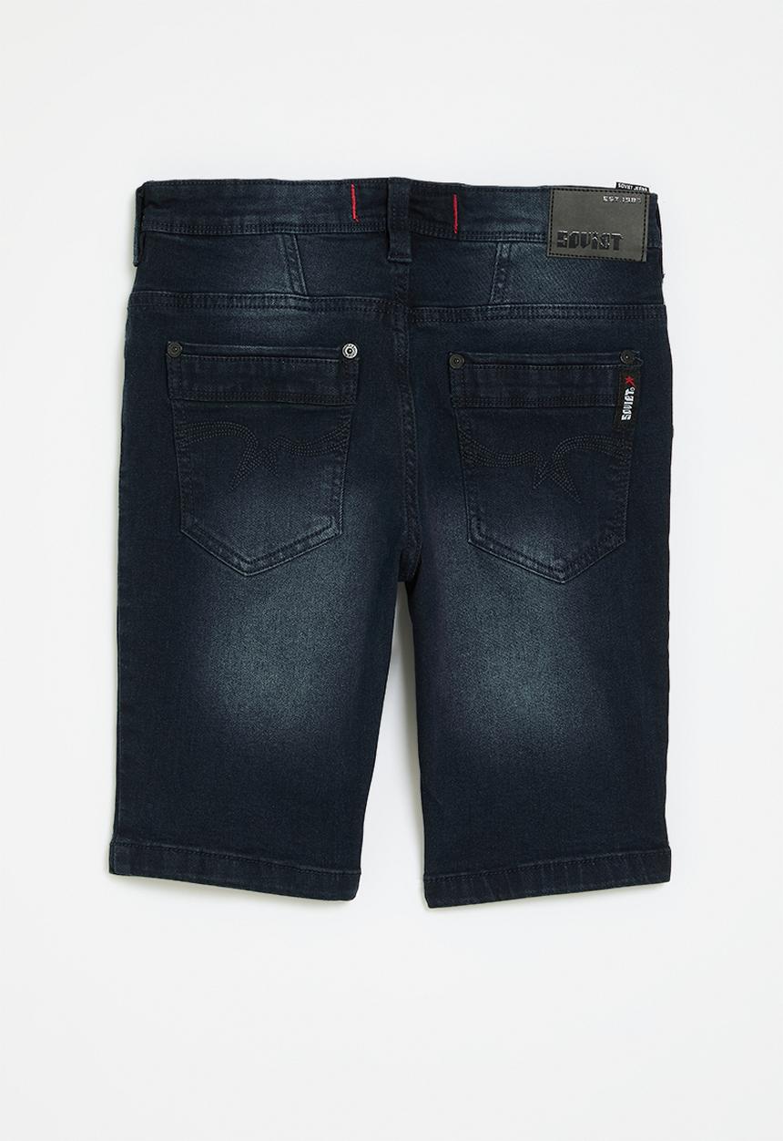 SOVIET - Boys denim short - indigo