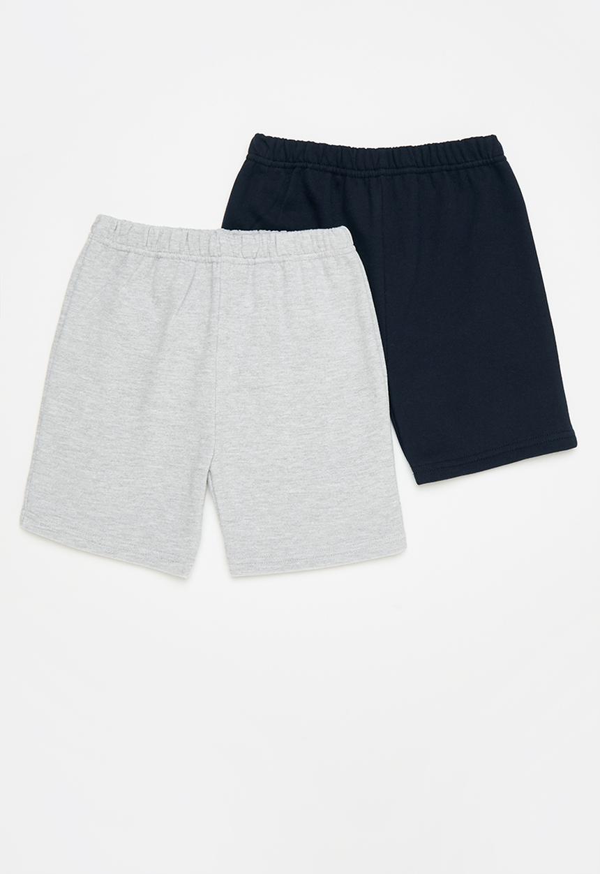 Pop Candy - 2 Pack shorts-grey & navy
