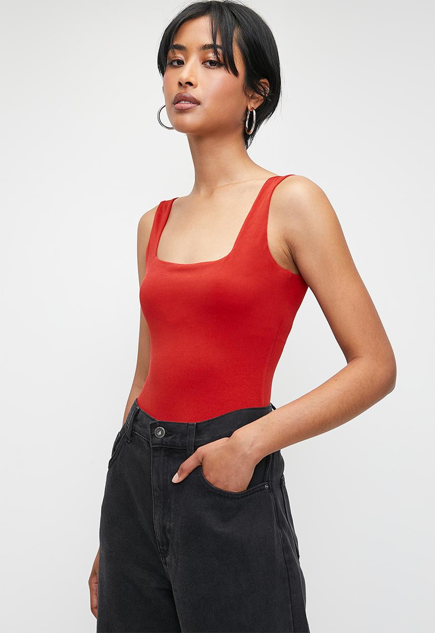 Superbalist - Square neck bodysuit - red