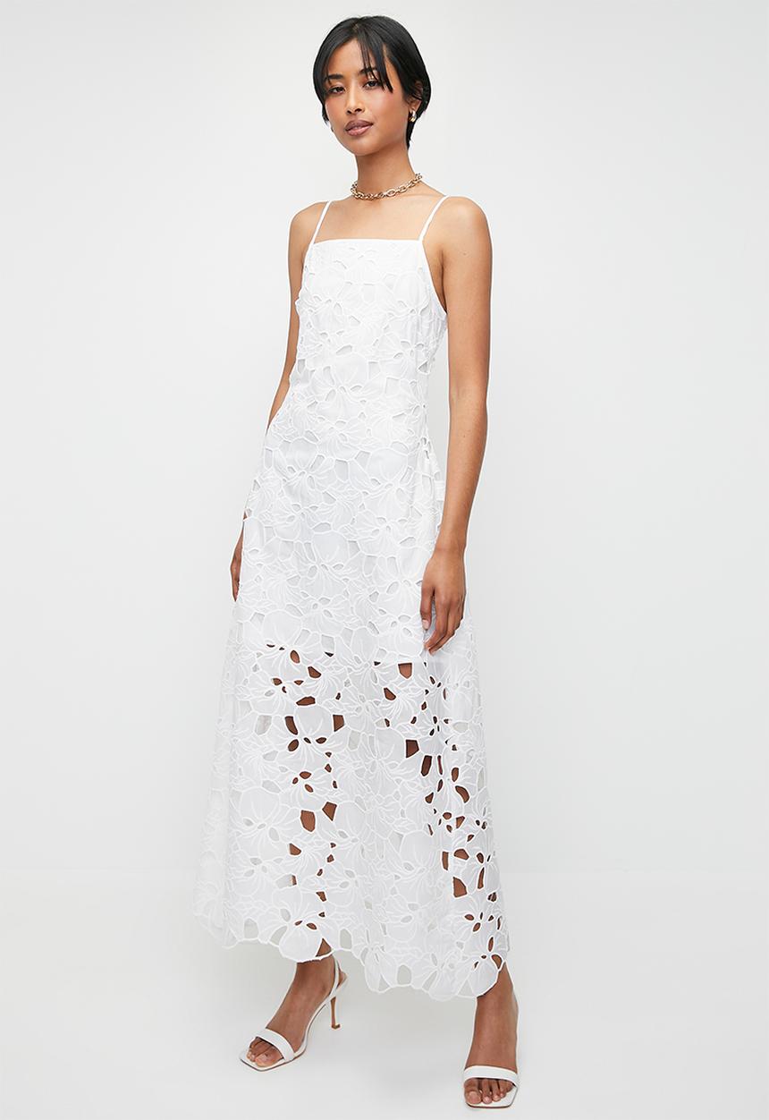 Superbalist - Anglaise slip dress - white