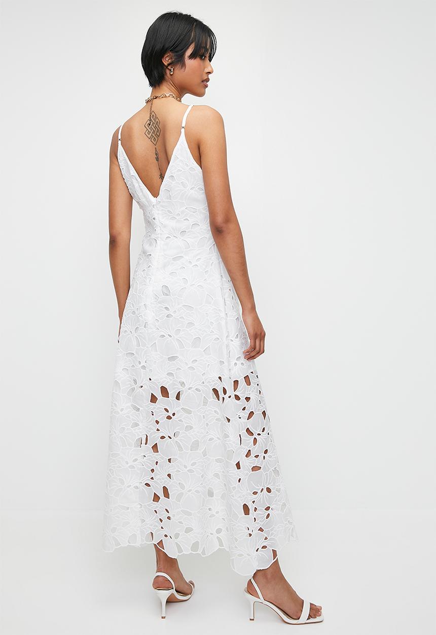Superbalist - Anglaise slip dress - white