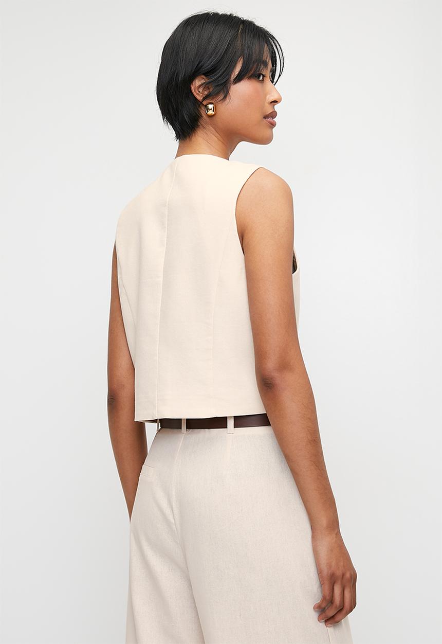 Superbalist - Co-ord linen waistcoat - stone