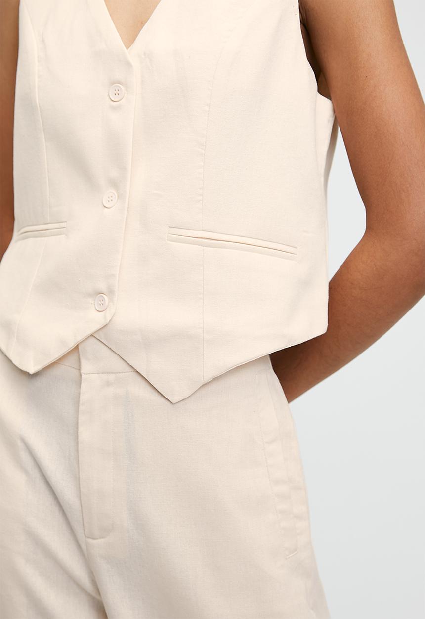 Superbalist - Co-ord linen waistcoat - stone