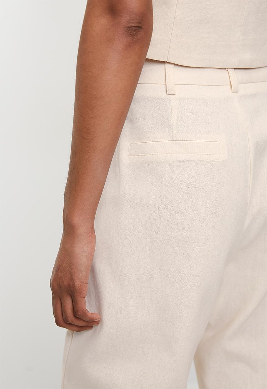 Superbalist - Co-ord high rise linen wide leg - stone