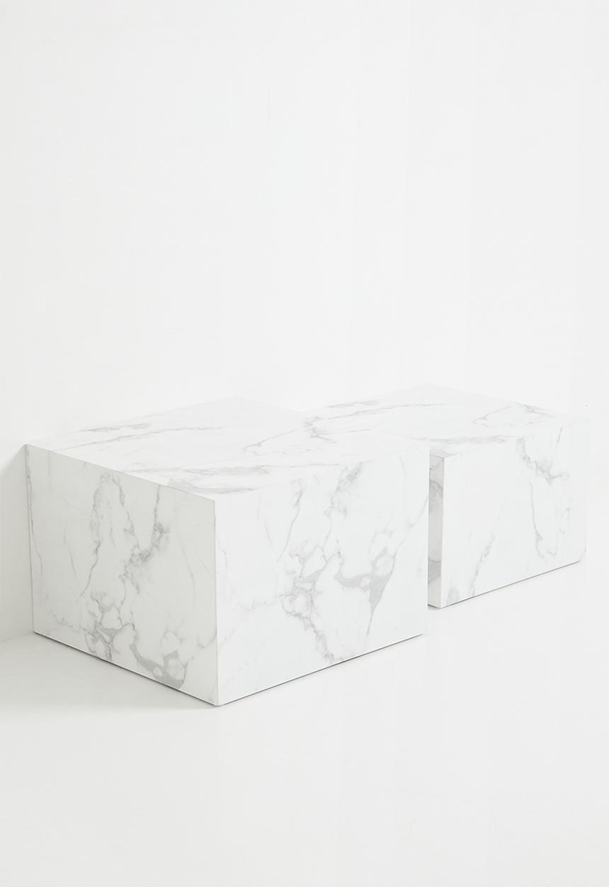 Sixth Floor - Dice set of 2 coffee tables - white