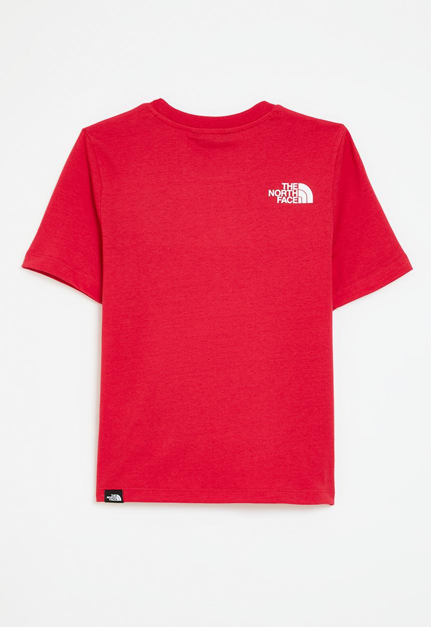 The North Face - Teen short sleeve simple dome tee - red