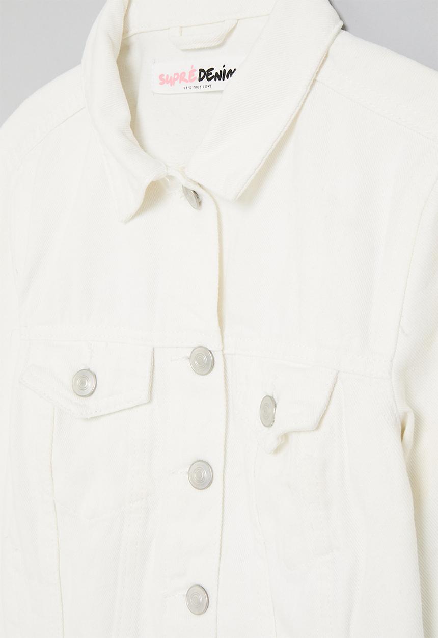 Supré  - Cut off denim jacket -white