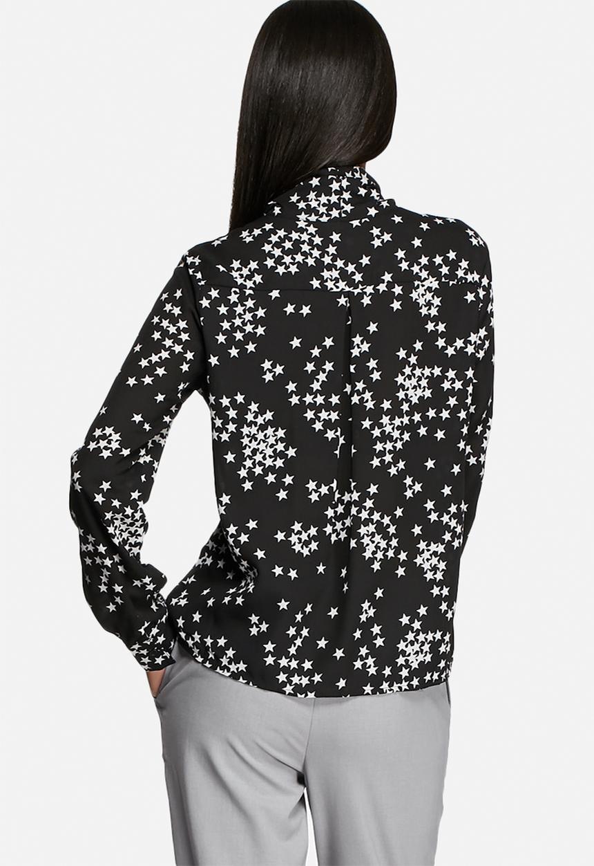 Glamorous - Star Print Pussy Bow Blouse