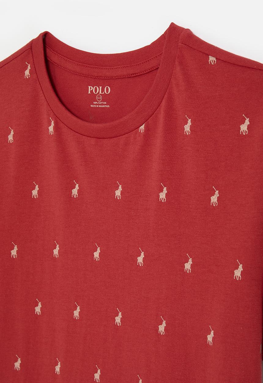 POLO - Boys sebastian monogram short sleeve tee - samba red