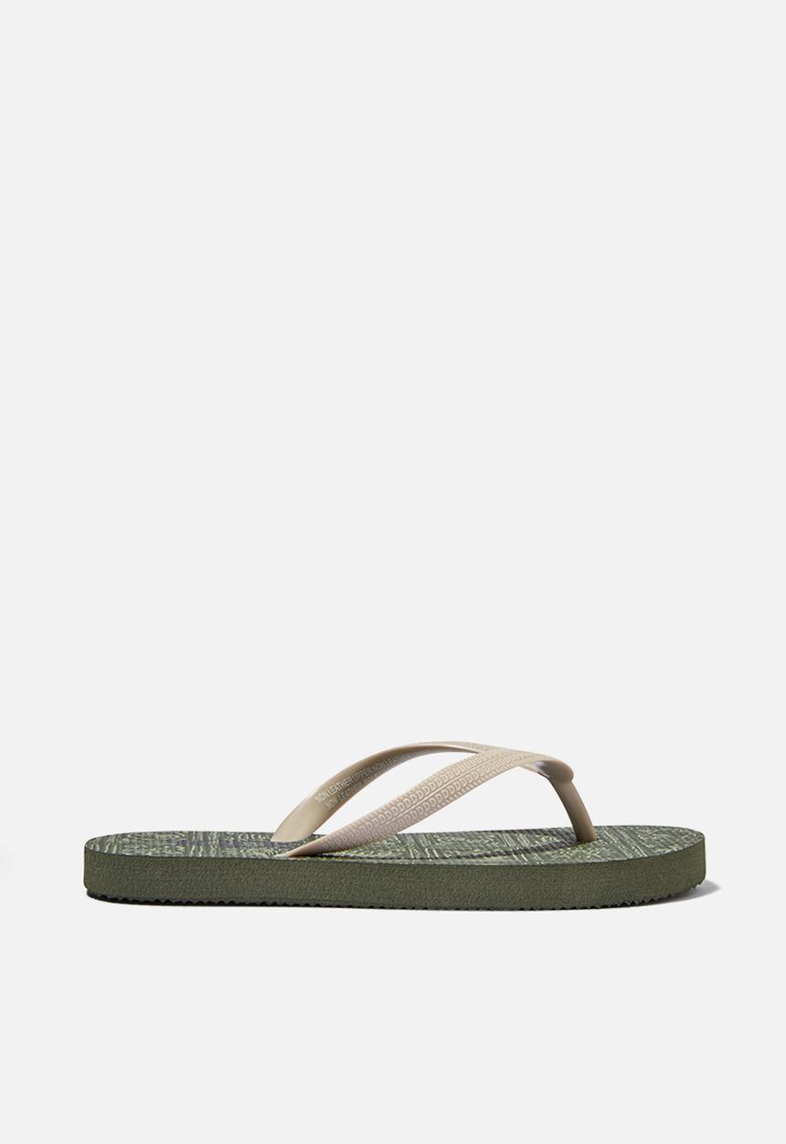 Cotton On - Printed flip flop - swag green/deep sage medi coast