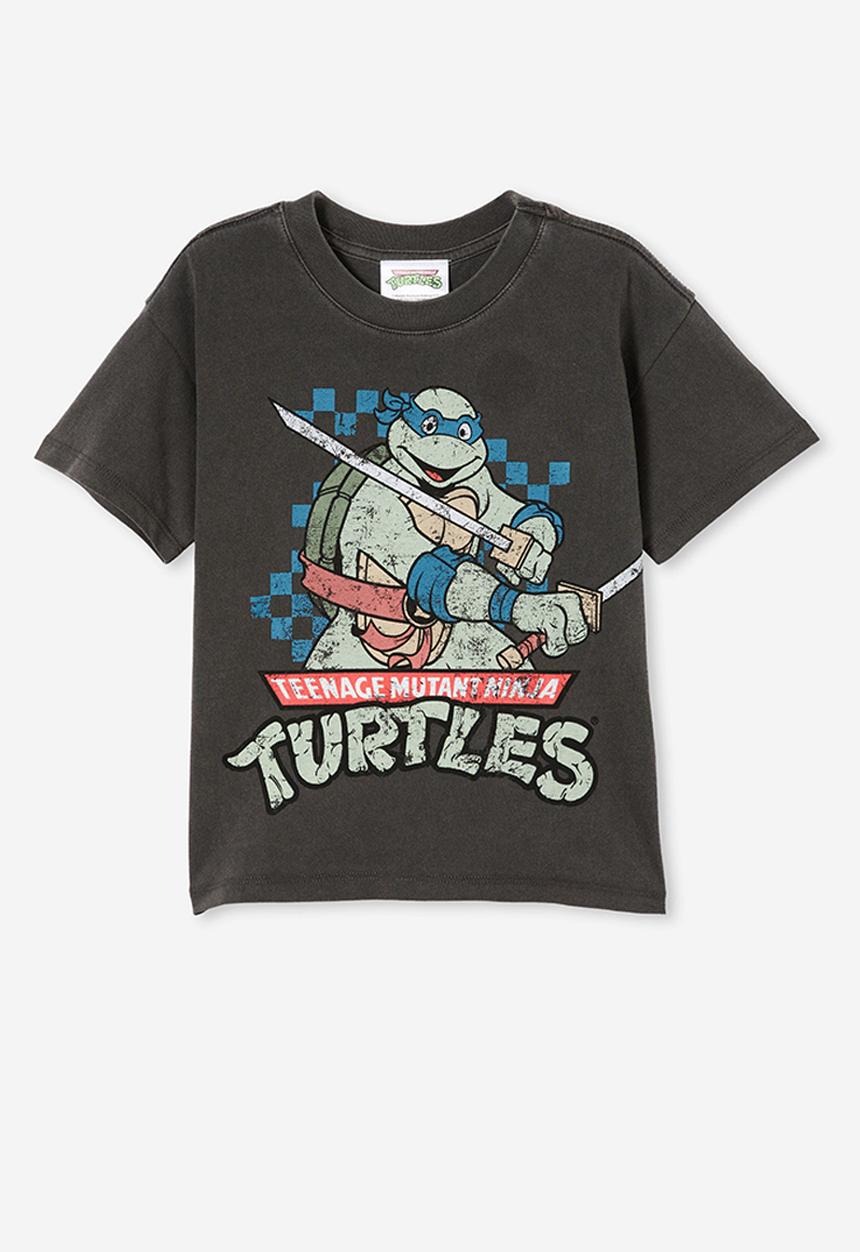 Cotton On - License drop shoulder short sleeve tee - lcn nic phantom/tmnt shell