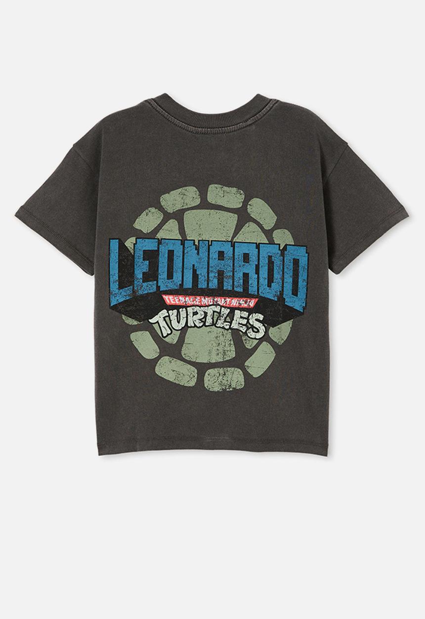Cotton On - License drop shoulder short sleeve tee - lcn nic phantom/tmnt shell