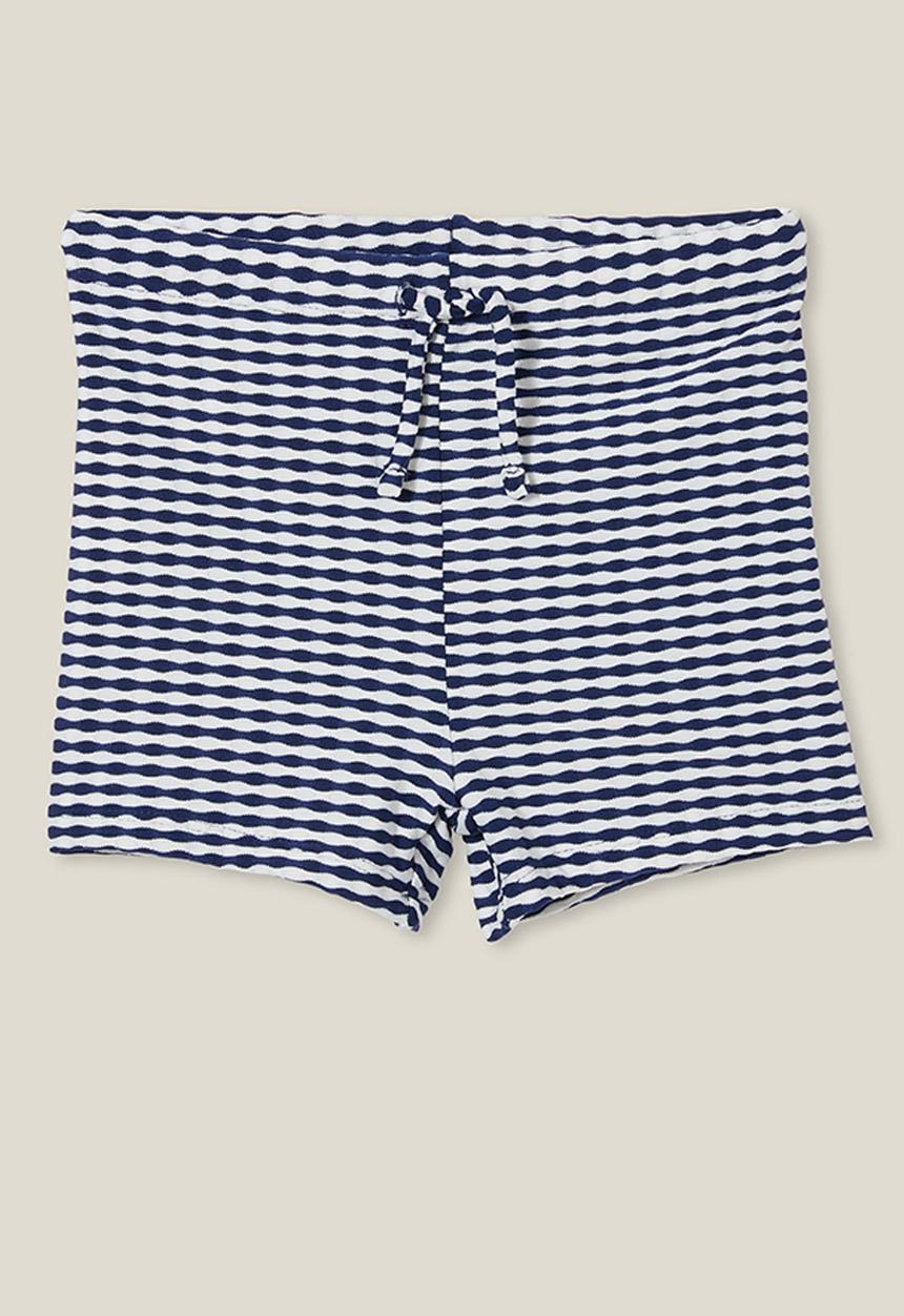 Cotton On - Billy boyleg swim trunk - in the navy/texture stripe