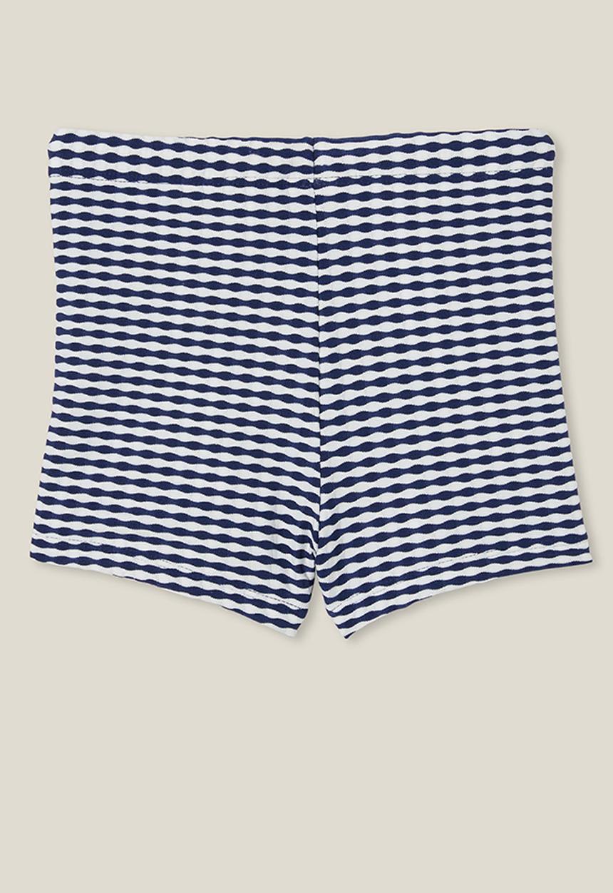 Cotton On - Billy boyleg swim trunk - in the navy/texture stripe