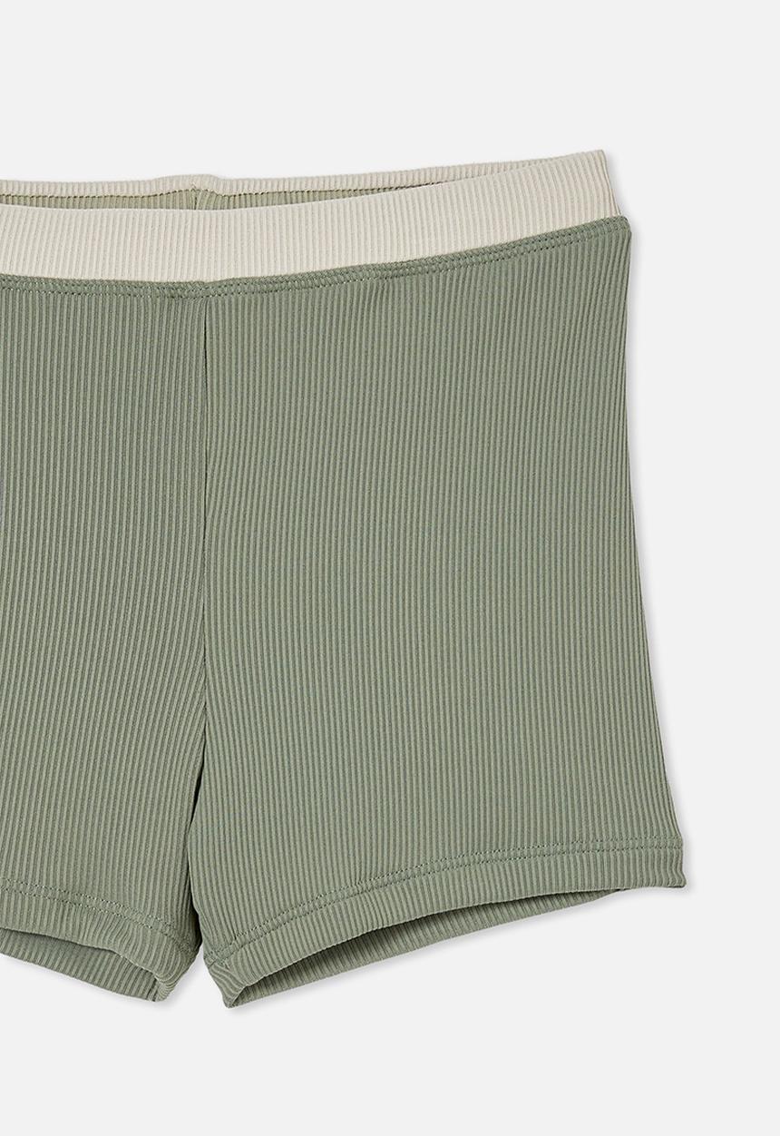 Cotton On - Billy boyleg swim trunk - swag green/rainy day splice