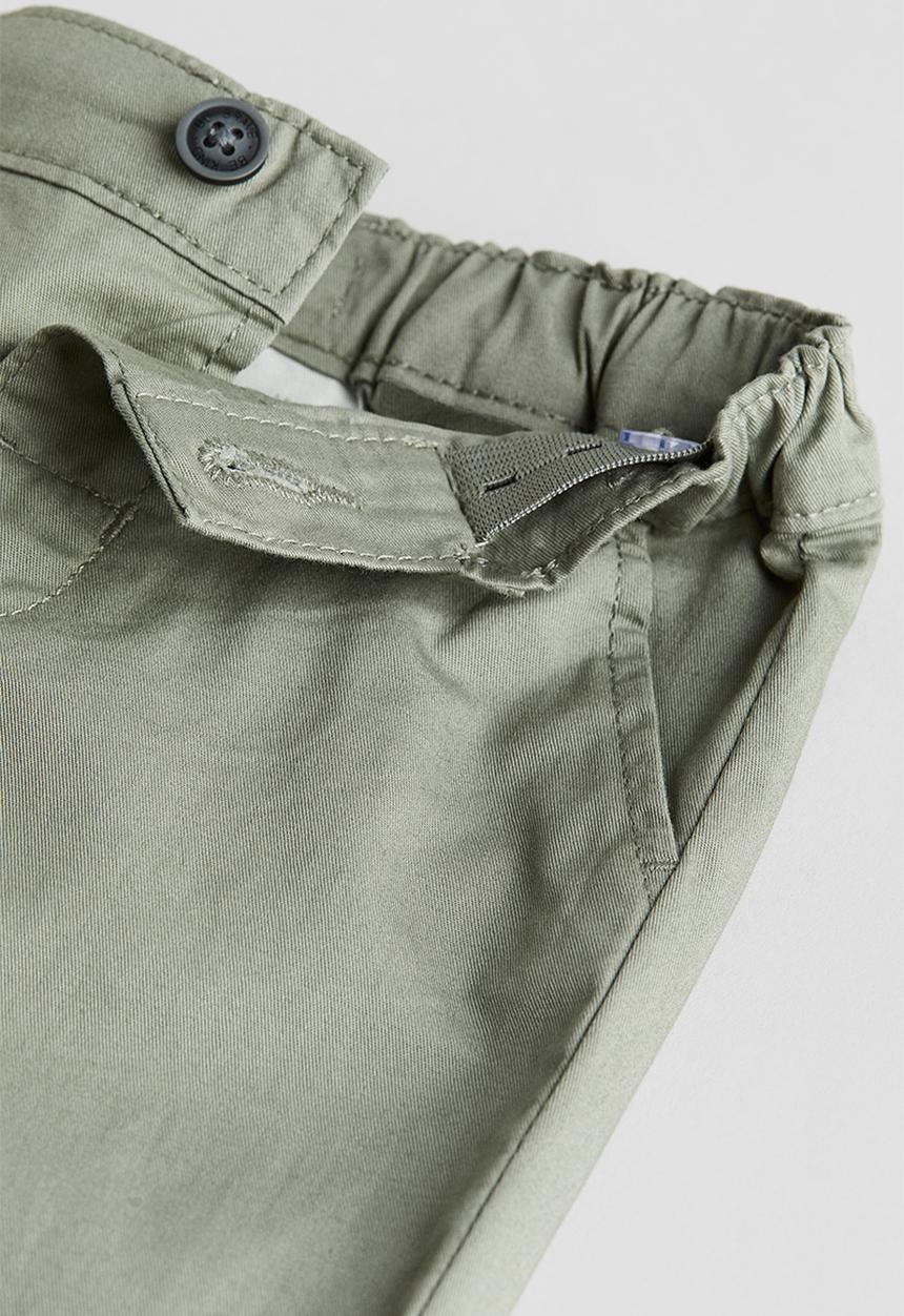 H&M - Cotton chinos - khaki green
