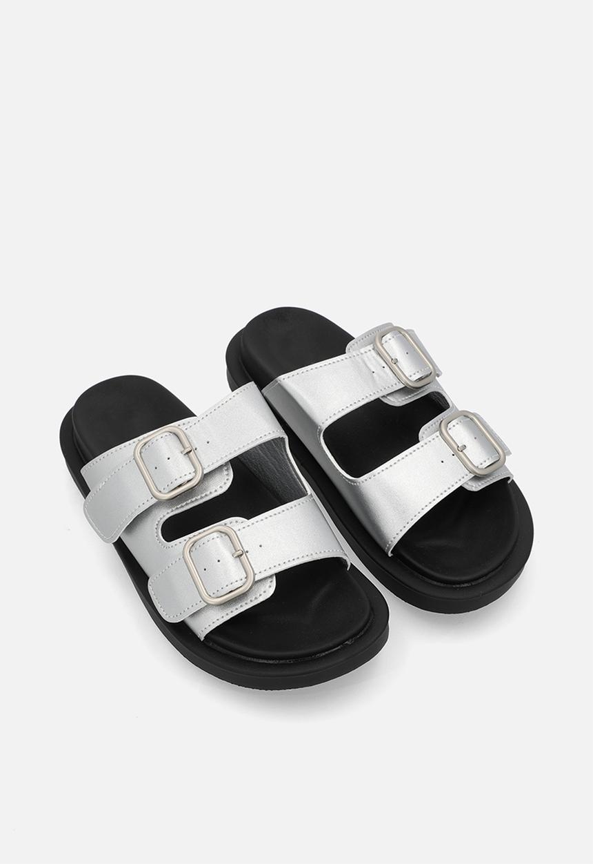 Pop Candy - Double buckle slides - silver