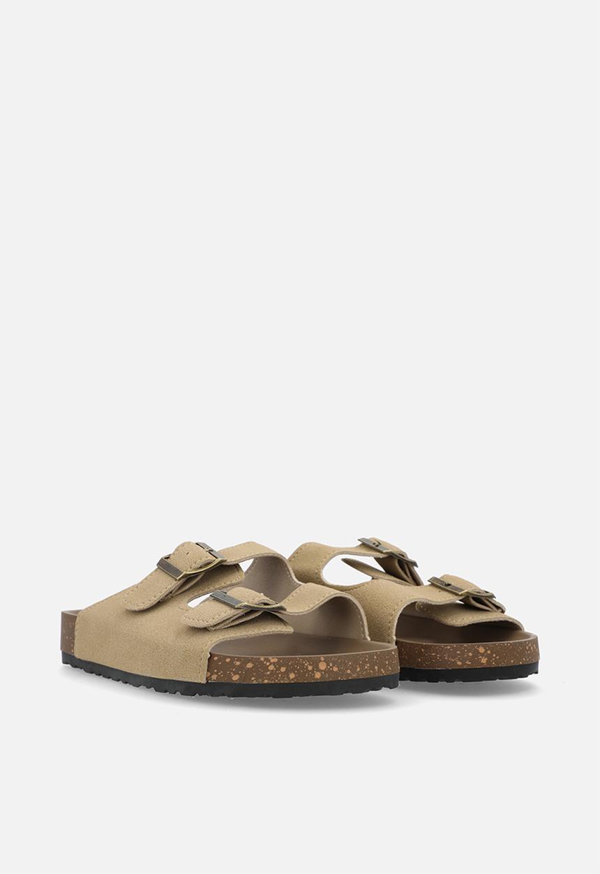 Pop Candy - Double buckle slides - beige