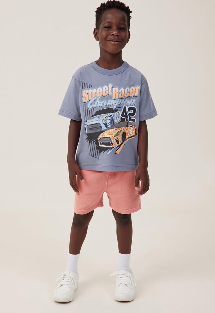 Cotton On - Henry slouch short - clay pigeon garment dye