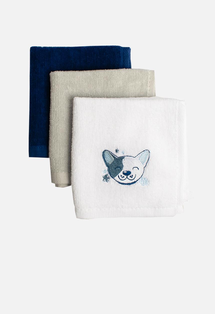 Character Group - Doggy 3 pack face cloth - multi