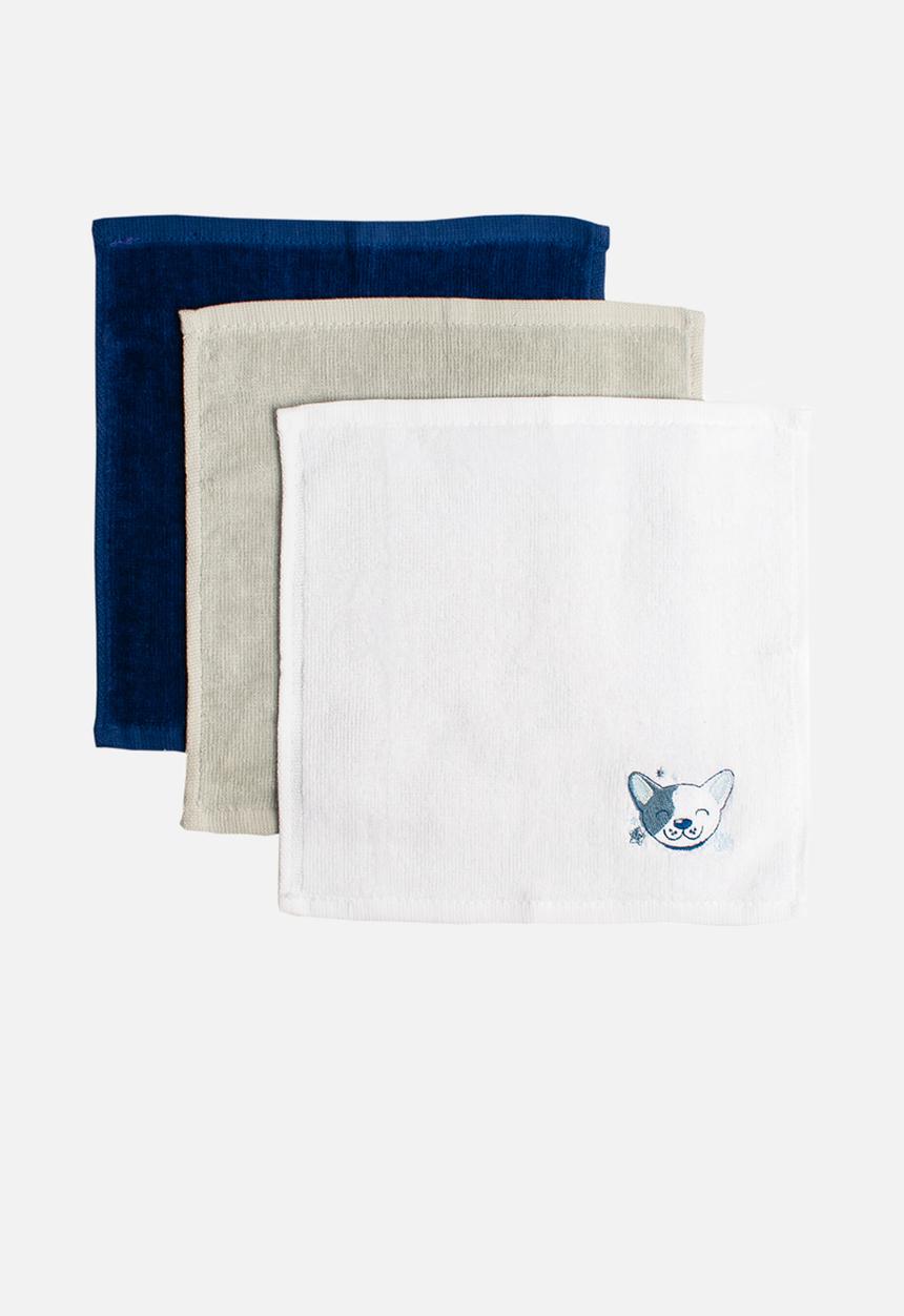 Character Group - Doggy 3 pack face cloth - multi