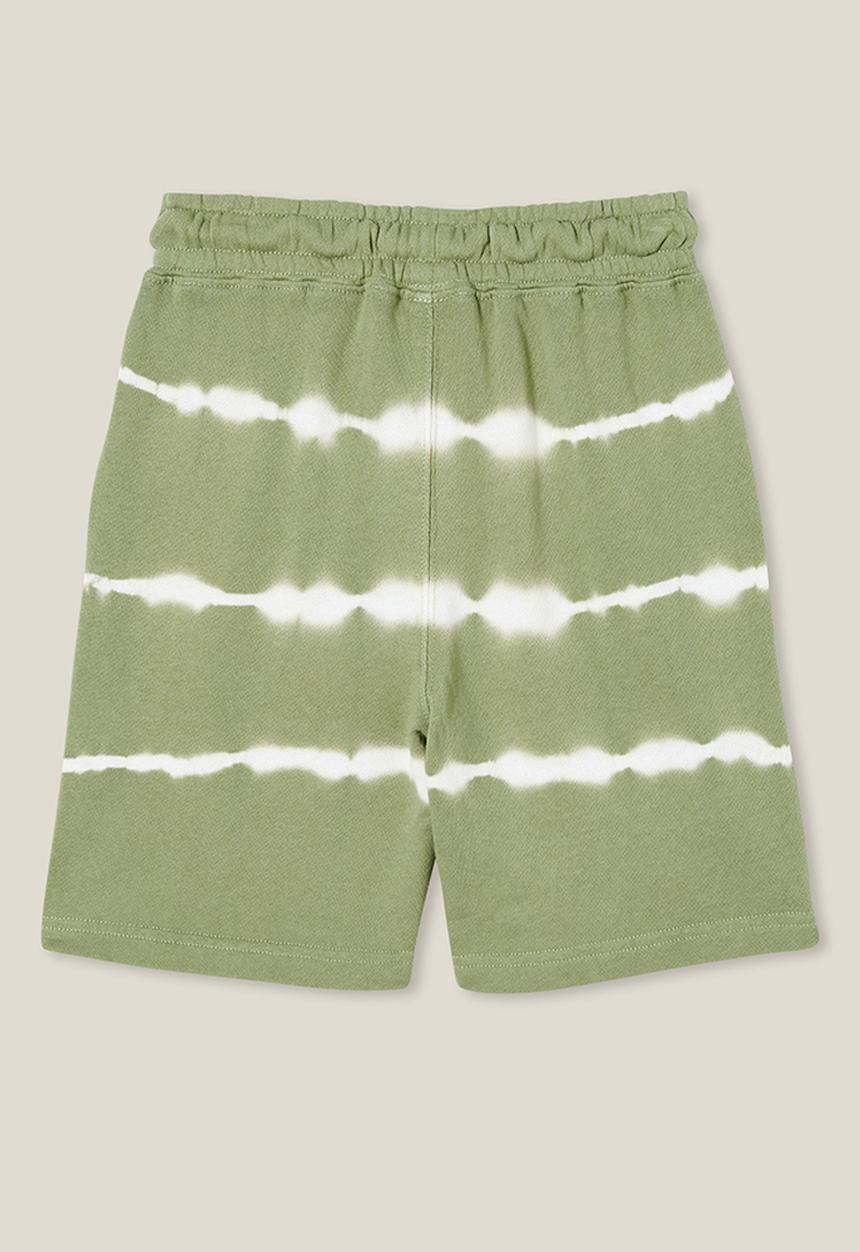 Cotton On - Harlow longline fleece short - deep sage/vanilla tie dye