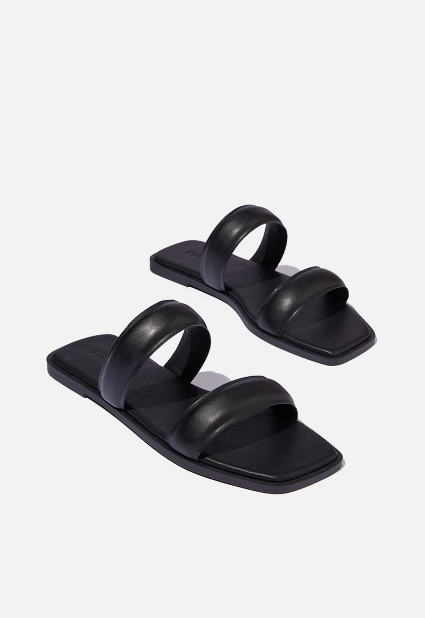 Cotton On - Palma padded slide - black smooth
