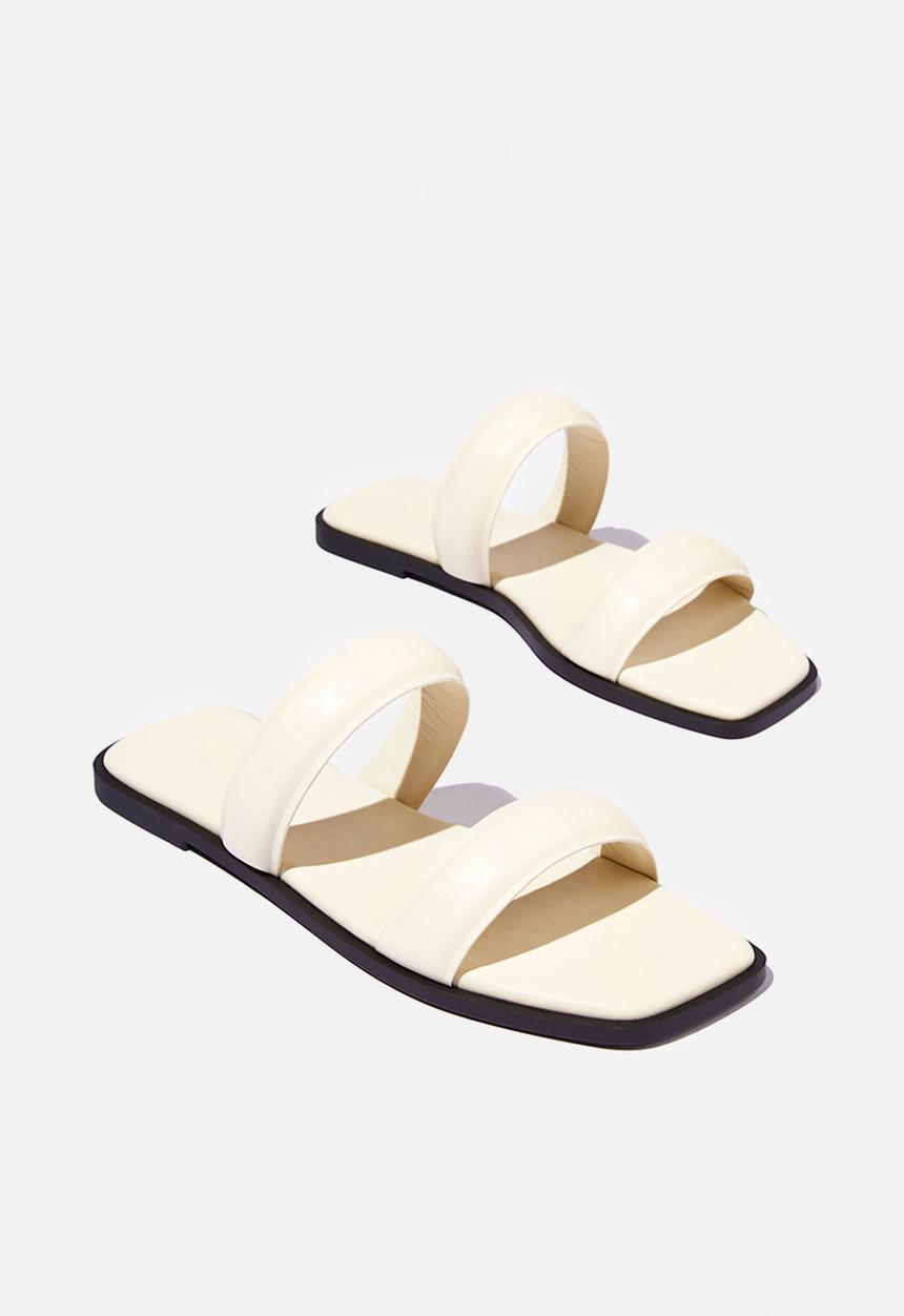 Cotton On - Palma padded slide - ecru smooth
