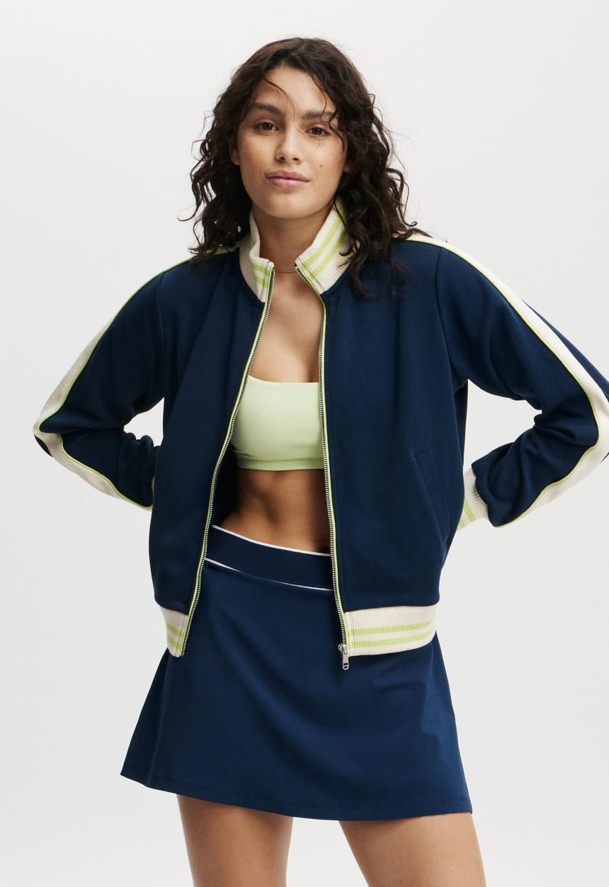 Cotton On - Active Move Jacket - Dark Water & Coconut Milk