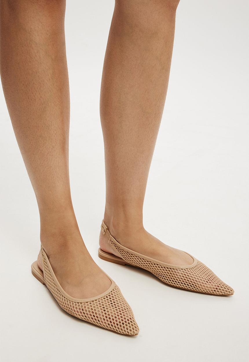 Cotton On - Zadie slingback point - camel fine mesh