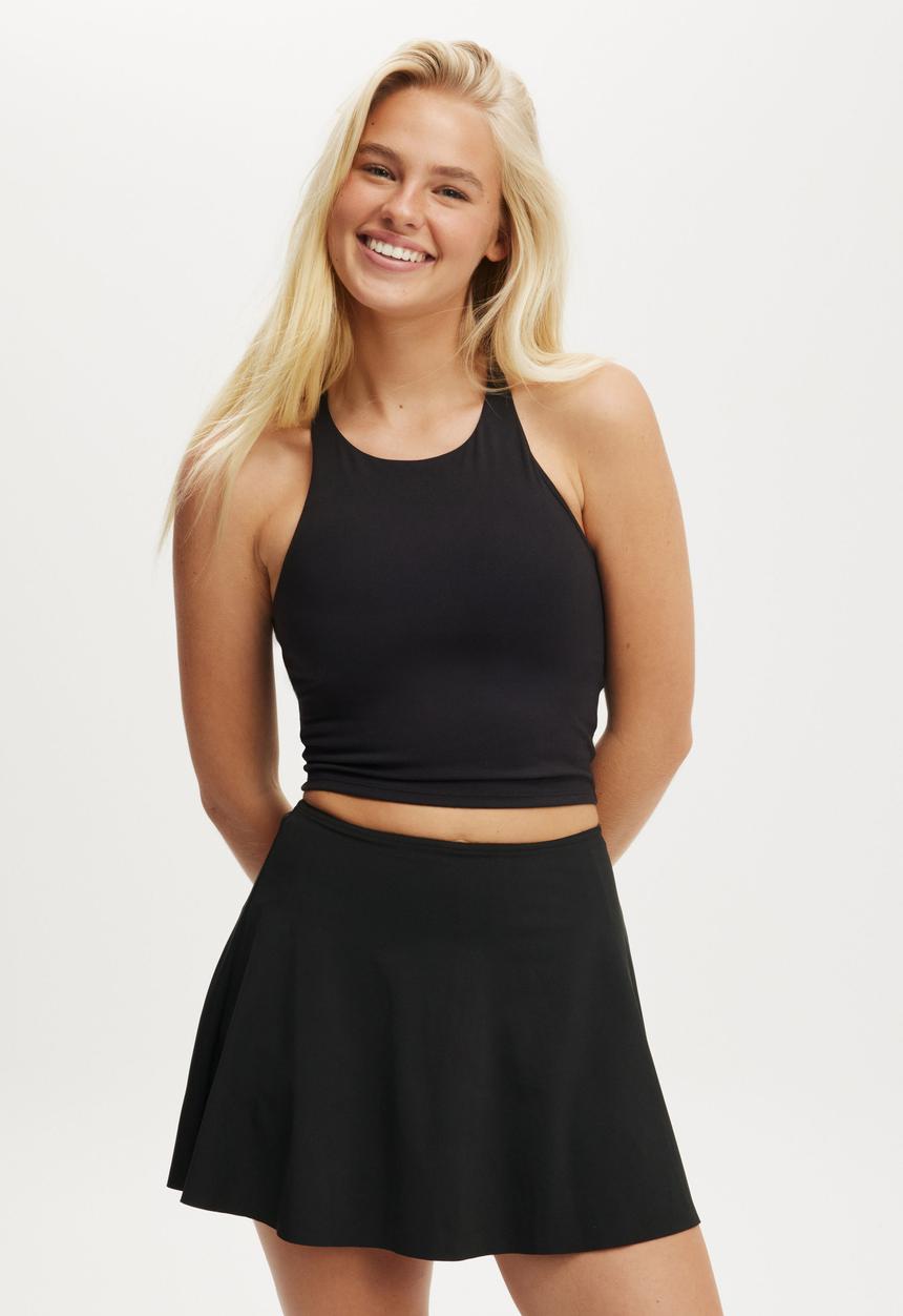 Cotton On - Ultra Soft High Neck Tank - Black