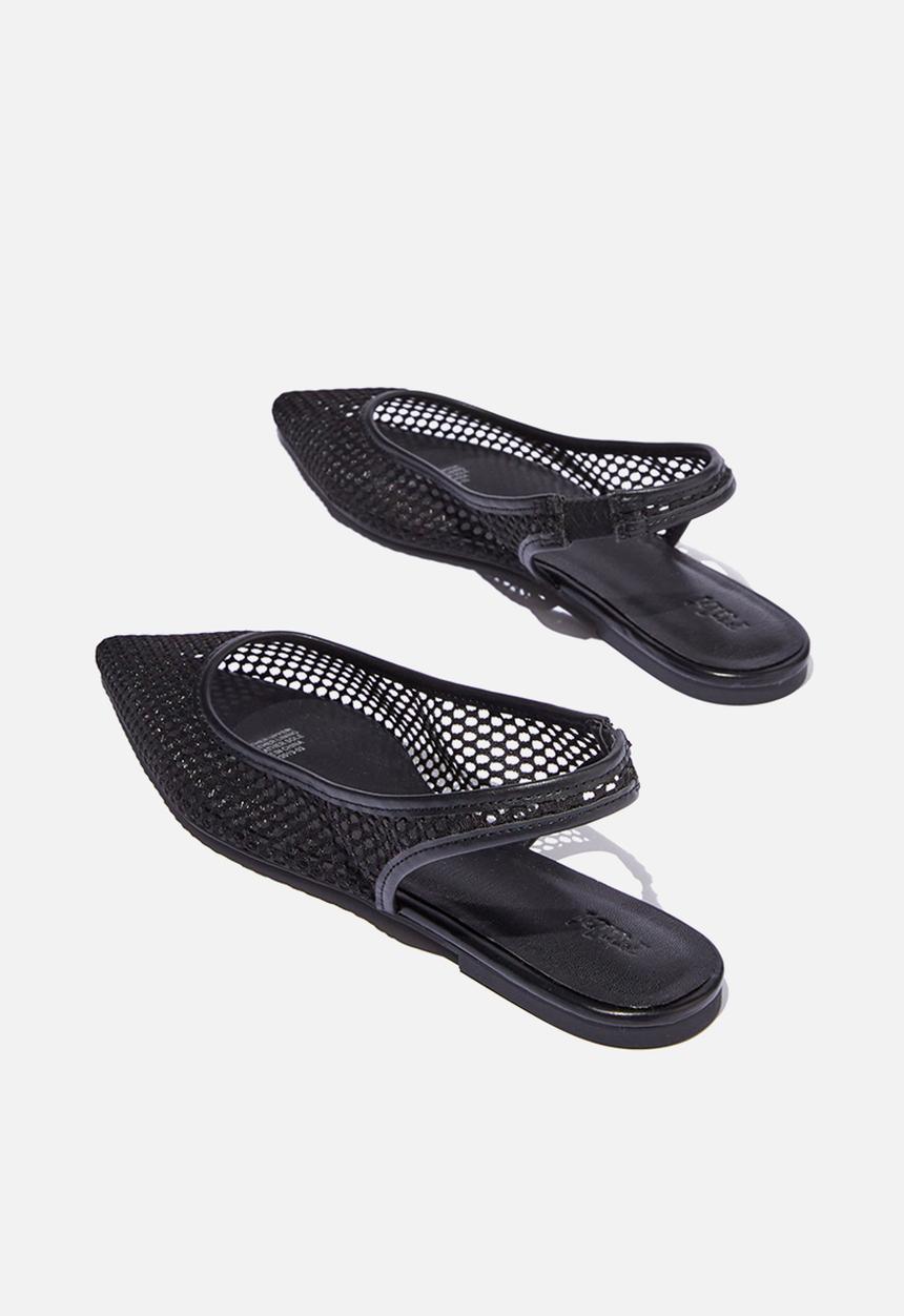 Cotton On - Zadie slingback point - black fine mesh