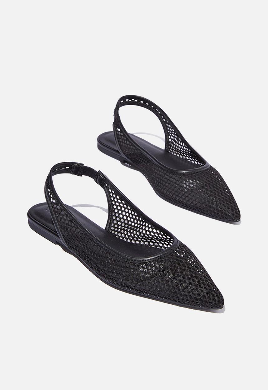 Cotton On - Zadie slingback point - black fine mesh